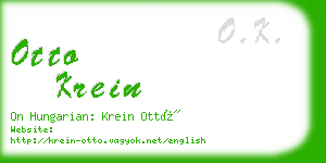 otto krein business card